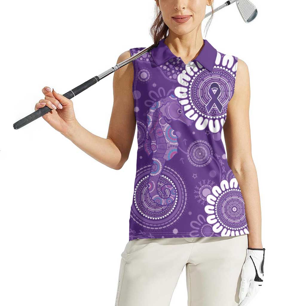 Sea Horse Australia Epilepsy Awareness Women Sleeveless Polo Shirt - Aussie Hoodie