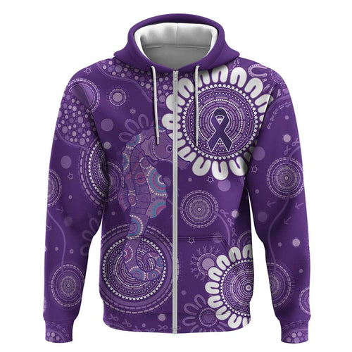 Sea Horse Australia Epilepsy Awareness Zip Hoodie - Aussie Hoodie