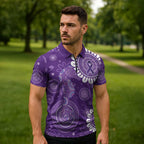 Sea Horse Australia Epilepsy Awareness Zipper Polo Shirt - Aussie Hoodie