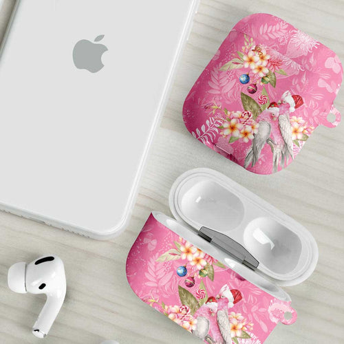 Joyful Pink Cockatoo AirPods Case Australia Christmas Vibes - Aussie Hoodie