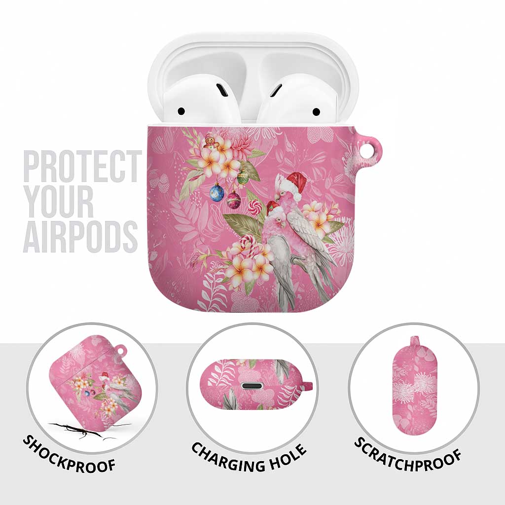 Joyful Pink Cockatoo AirPods Case Australia Christmas Vibes - Aussie Hoodie