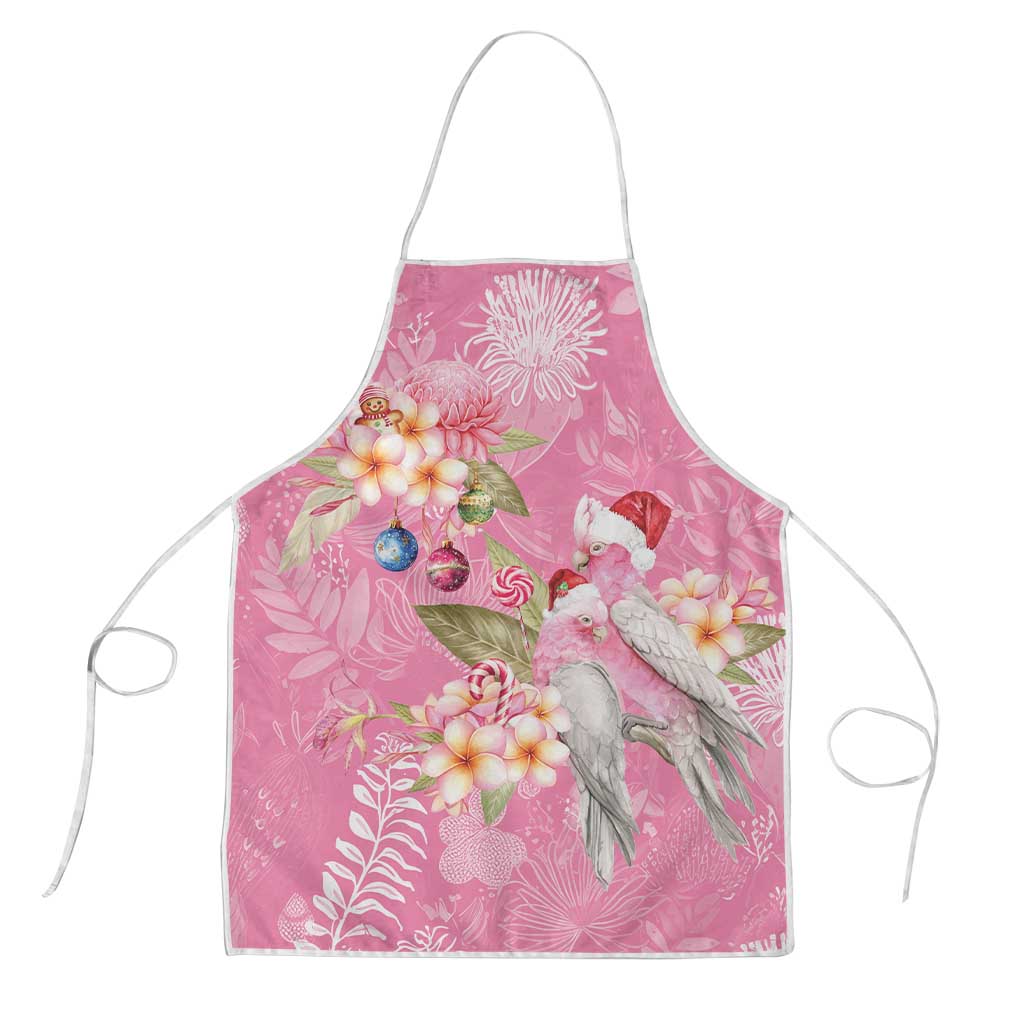 Joyful Pink Cockatoo Apron Australia Christmas Vibes - Aussie Hoodie
