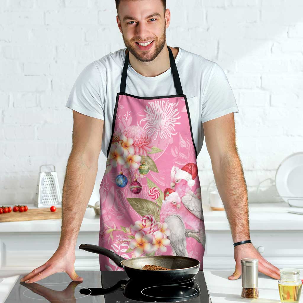 Joyful Pink Cockatoo Apron Australia Christmas Vibes - Aussie Hoodie