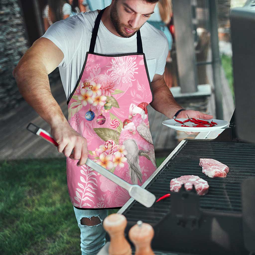 Joyful Pink Cockatoo Apron Australia Christmas Vibes - Aussie Hoodie
