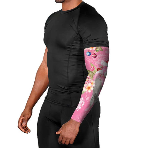 Joyful Pink Cockatoo Arm Sleeves Australia Christmas Vibes - Aussie Hoodie
