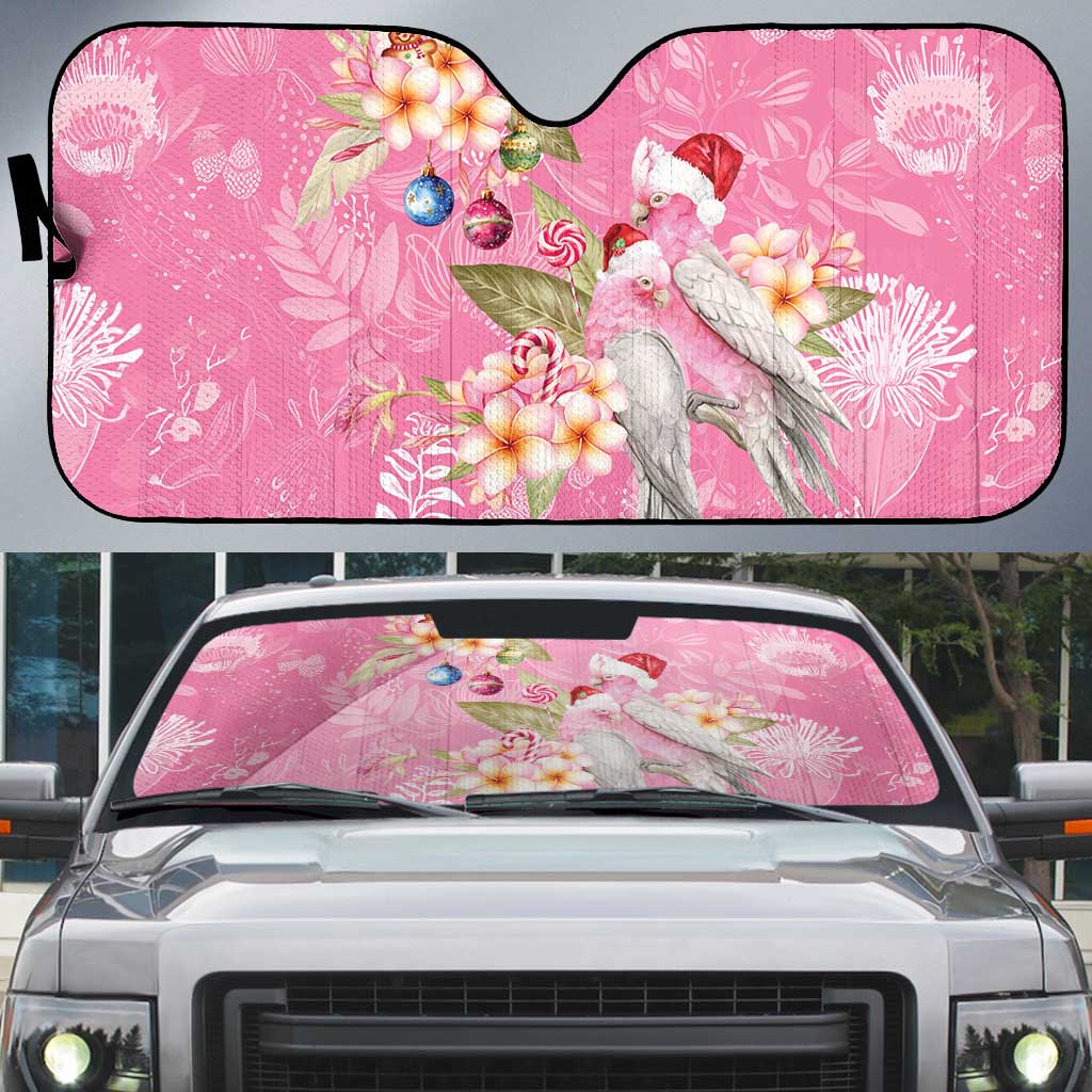 Joyful Pink Cockatoo Auto Sun Shade Australia Christmas Vibes - Aussie Hoodie