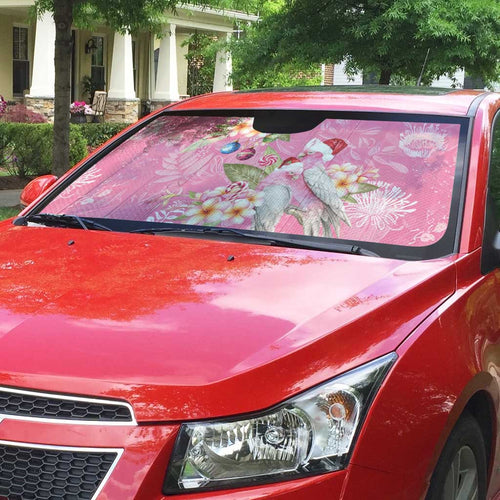 Joyful Pink Cockatoo Auto Sun Shade Australia Christmas Vibes - Aussie Hoodie