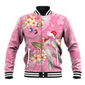 Joyful Pink Cockatoo Baseball Jacket Australia Christmas Vibes - Aussie Hoodie