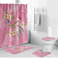 Joyful Pink Cockatoo Bathroom Set Australia Christmas Vibes - Aussie Hoodie