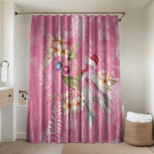 Joyful Pink Cockatoo Bathroom Set Australia Christmas Vibes - Aussie Hoodie