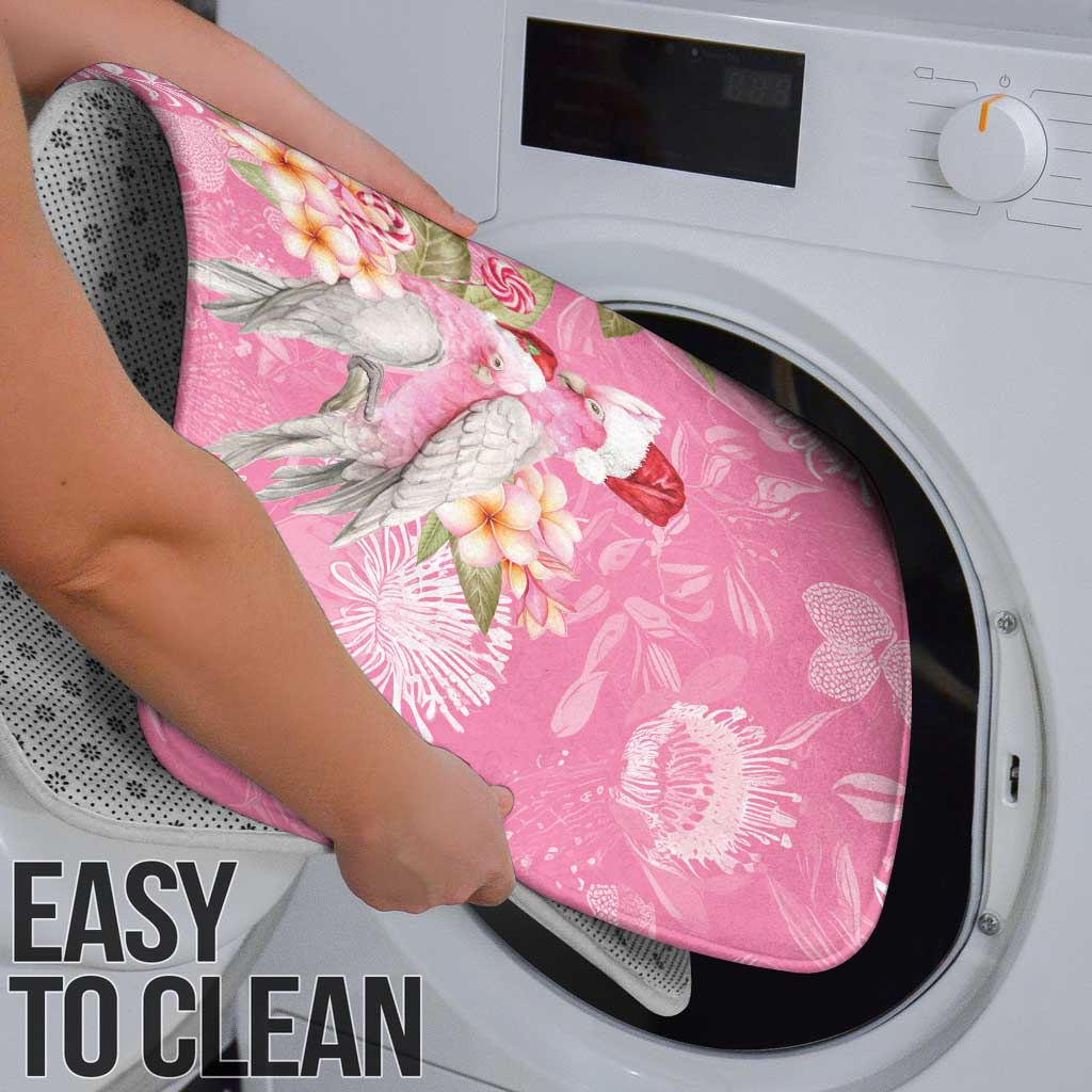 Joyful Pink Cockatoo Bathroom Set Australia Christmas Vibes - Aussie Hoodie
