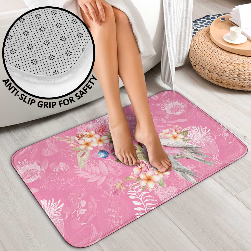 Joyful Pink Cockatoo Bathroom Set Australia Christmas Vibes - Aussie Hoodie