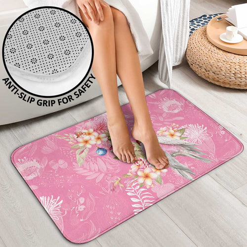 Joyful Pink Cockatoo Bathroom Set Australia Christmas Vibes - Aussie Hoodie