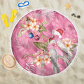 Joyful Pink Cockatoo Beach Blanket Australia Christmas Vibes - Aussie Hoodie