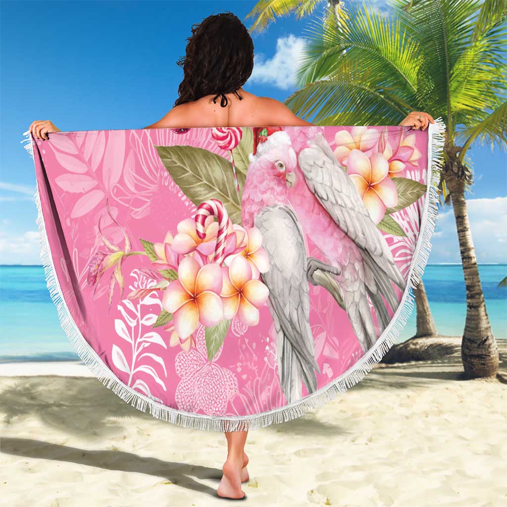 Joyful Pink Cockatoo Beach Blanket Australia Christmas Vibes - Aussie Hoodie