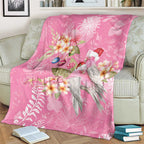 Joyful Pink Cockatoo Blanket Australia Christmas Vibes - Aussie Hoodie