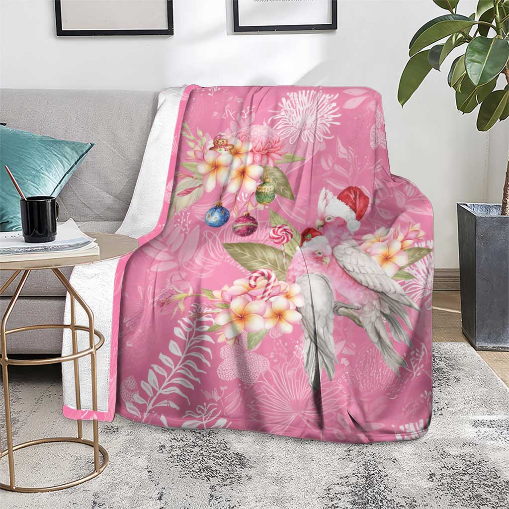 Joyful Pink Cockatoo Blanket Australia Christmas Vibes - Aussie Hoodie