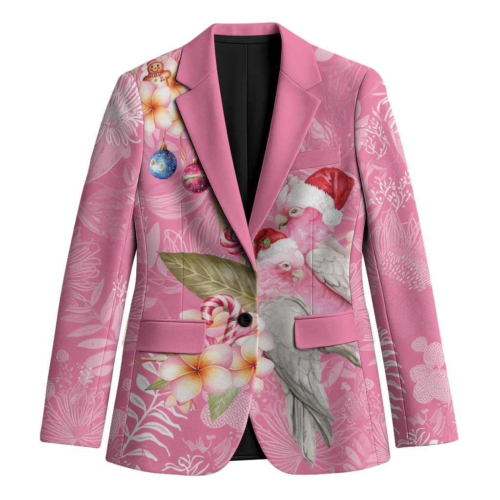 Joyful Pink Cockatoo Blazer Australia Christmas Vibes - Aussie Hoodie