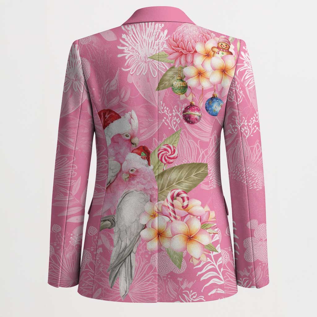 Joyful Pink Cockatoo Blazer Australia Christmas Vibes - Aussie Hoodie