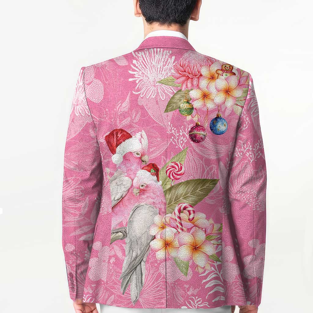Joyful Pink Cockatoo Blazer Australia Christmas Vibes - Aussie Hoodie