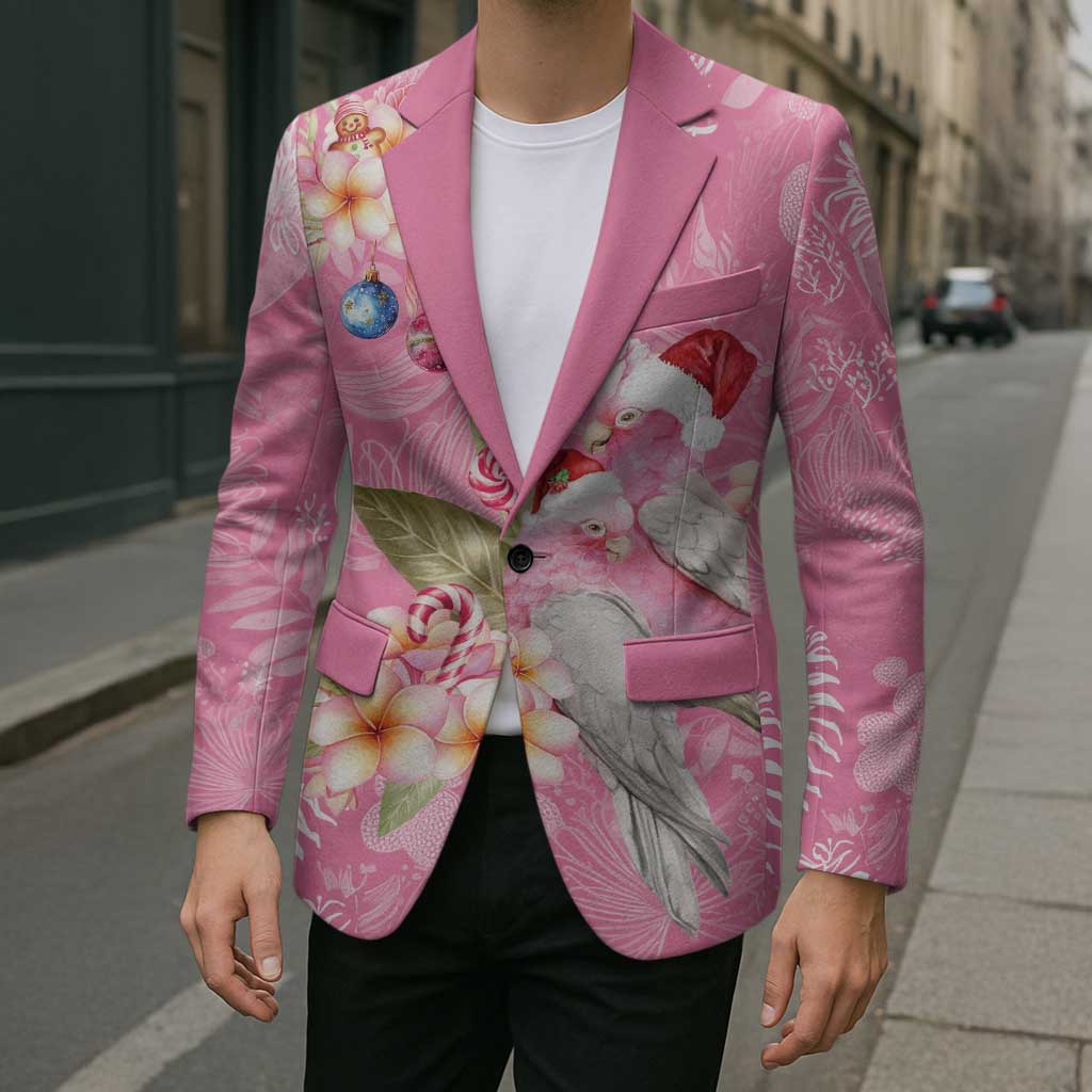 Joyful Pink Cockatoo Blazer Australia Christmas Vibes - Aussie Hoodie