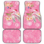 Joyful Pink Cockatoo Car Mats Australia Christmas Vibes - Aussie Hoodie