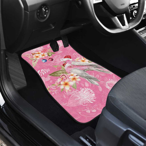 Joyful Pink Cockatoo Car Mats Australia Christmas Vibes - Aussie Hoodie