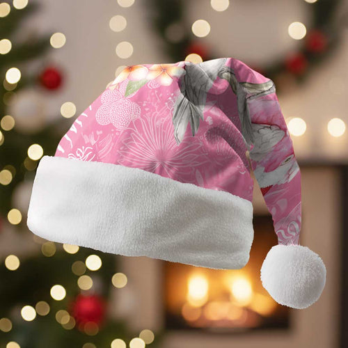 Joyful Pink Cockatoo Christmas Santa Hat Australia Christmas Vibes - Aussie Hoodie