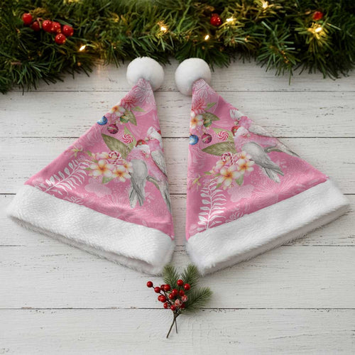 Joyful Pink Cockatoo Christmas Santa Hat Australia Christmas Vibes - Aussie Hoodie