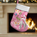 Joyful Pink Cockatoo Christmas Stocking Australia Christmas Vibes - Aussie Hoodie