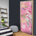 Joyful Pink Cockatoo Door Cover Australia Christmas Vibes - Aussie Hoodie