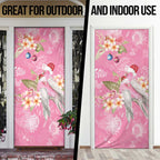 Joyful Pink Cockatoo Door Cover Australia Christmas Vibes - Aussie Hoodie