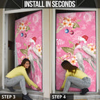 Joyful Pink Cockatoo Door Cover Australia Christmas Vibes - Aussie Hoodie