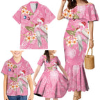 Joyful Pink Cockatoo Family Matching Mermaid Dress and Hawaiian Shirt Australia Christmas Vibes - Aussie Hoodie