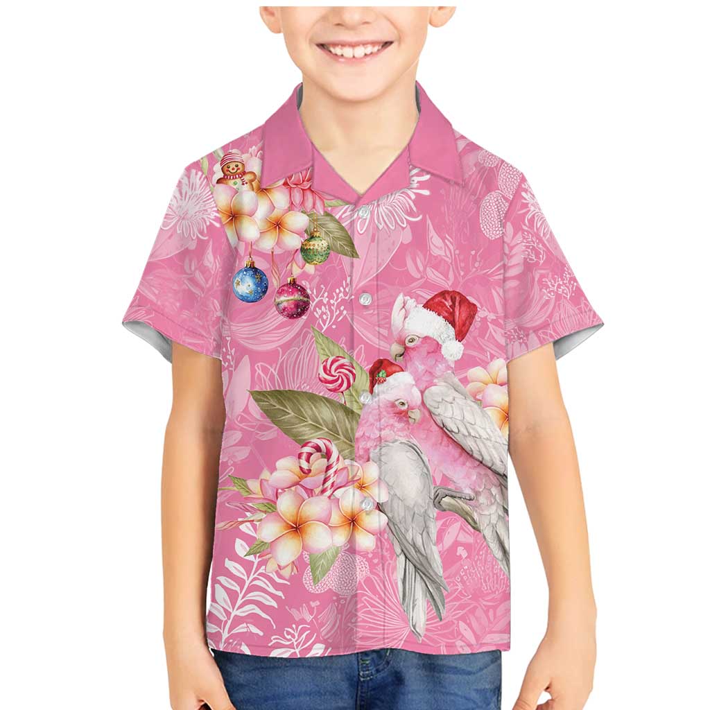 Joyful Pink Cockatoo Family Matching Mermaid Dress and Hawaiian Shirt Australia Christmas Vibes - Aussie Hoodie