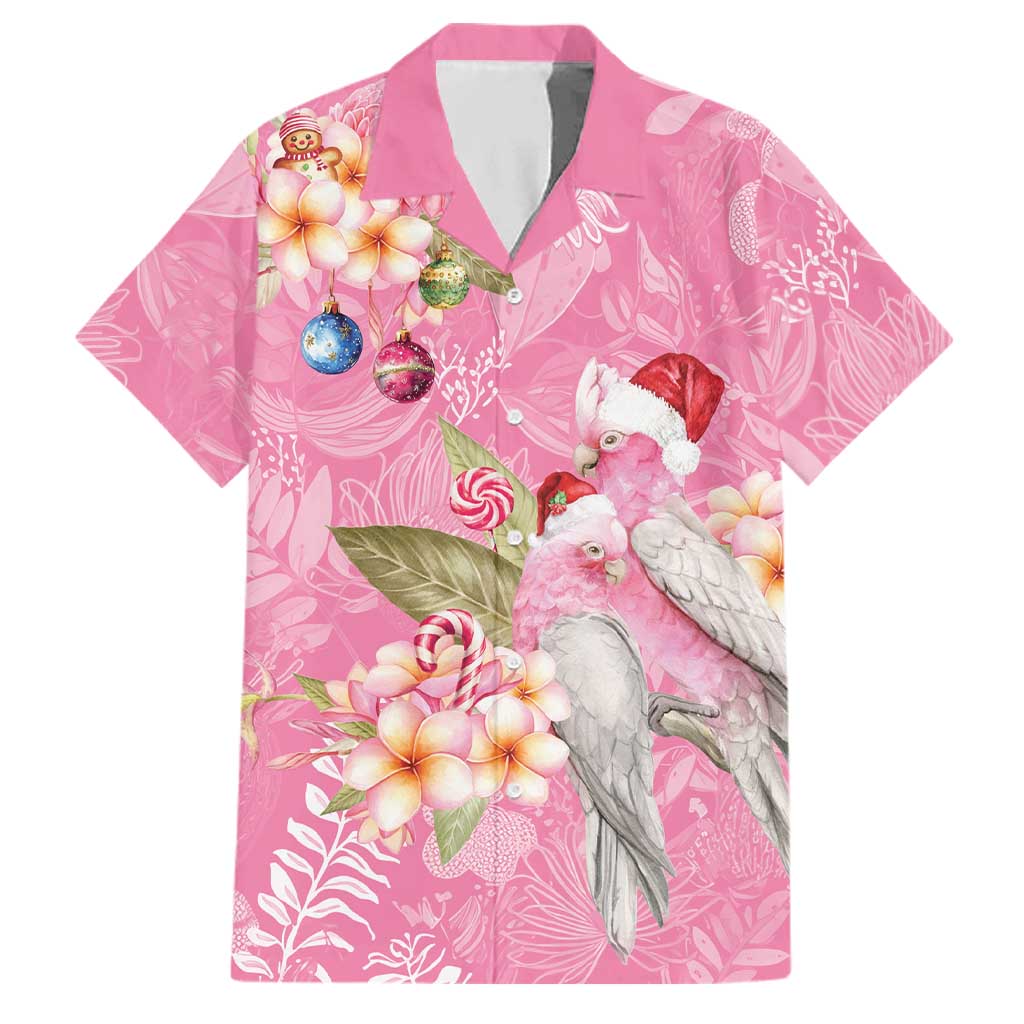 Joyful Pink Cockatoo Family Matching Off Shoulder Maxi Dress and Hawaiian Shirt Australia Christmas Vibes - Aussie Hoodie
