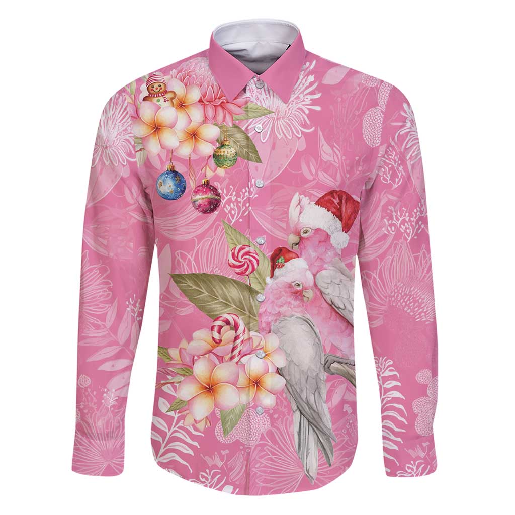 Joyful Pink Cockatoo Family Matching Puletasi and Hawaiian Shirt Australia Christmas Vibes - Aussie Hoodie