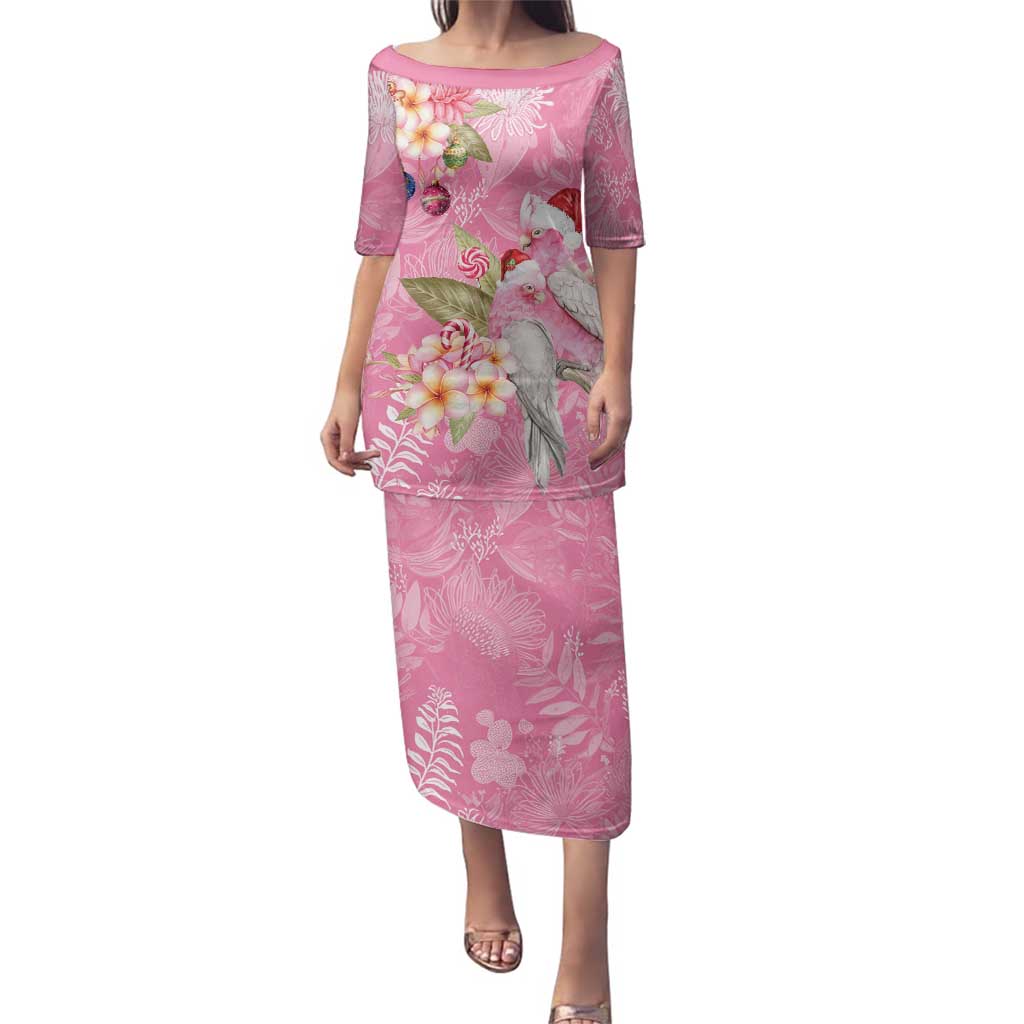 Joyful Pink Cockatoo Family Matching Puletasi and Hawaiian Shirt Australia Christmas Vibes - Aussie Hoodie