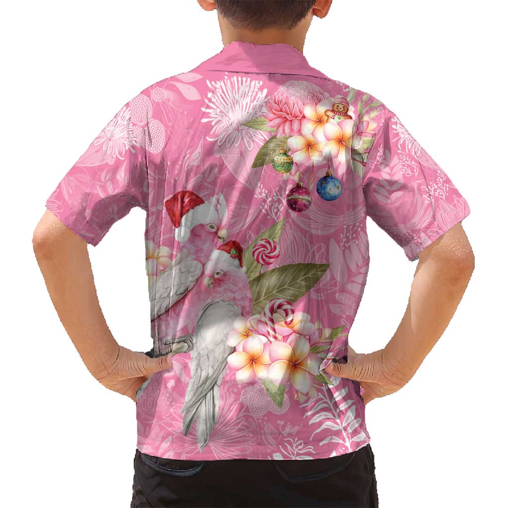 Joyful Pink Cockatoo Family Matching Summer Maxi Dress and Hawaiian Shirt Australia Christmas Vibes - Aussie Hoodie