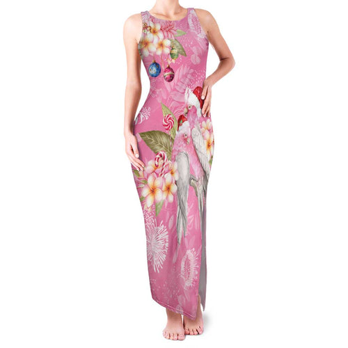 Joyful Pink Cockatoo Family Matching Tank Maxi Dress and Hawaiian Shirt Australia Christmas Vibes - Aussie Hoodie