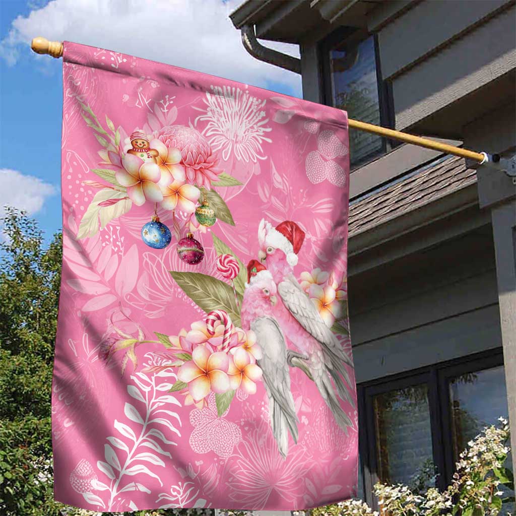 Joyful Pink Cockatoo Garden Flag Australia Christmas Vibes - Aussie Hoodie