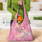 Joyful Pink Cockatoo Grocery Bag Australia Christmas Vibes - Aussie Hoodie