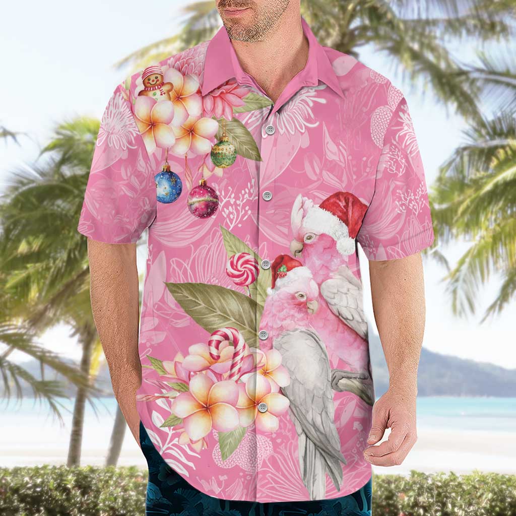 Joyful Pink Cockatoo Hawaiian Shirt Australia Christmas Vibes - Aussie Hoodie