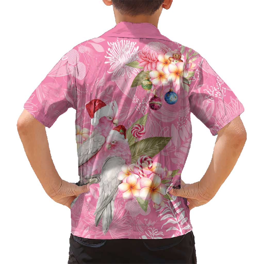Joyful Pink Cockatoo Hawaiian Shirt Australia Christmas Vibes - Aussie Hoodie