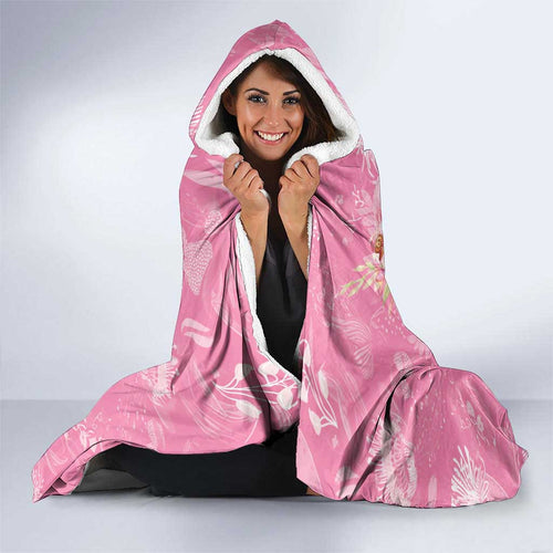 Joyful Pink Cockatoo Hooded Blanket Australia Christmas Vibes - Aussie Hoodie