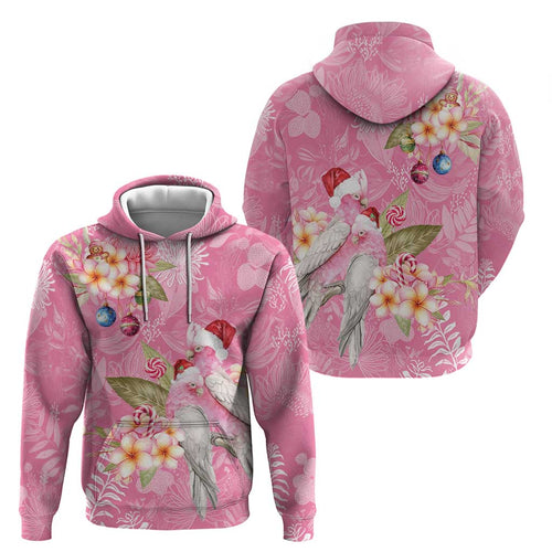 Joyful Pink Cockatoo Hoodie Australia Christmas Vibes - Aussie Hoodie
