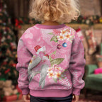 Joyful Pink Cockatoo Kid Ugly Christmas Sweater Australia Christmas Vibes - Aussie Hoodie
