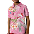 Joyful Pink Cockatoo Kid Polo Shirt Australia Christmas Vibes - Aussie Hoodie