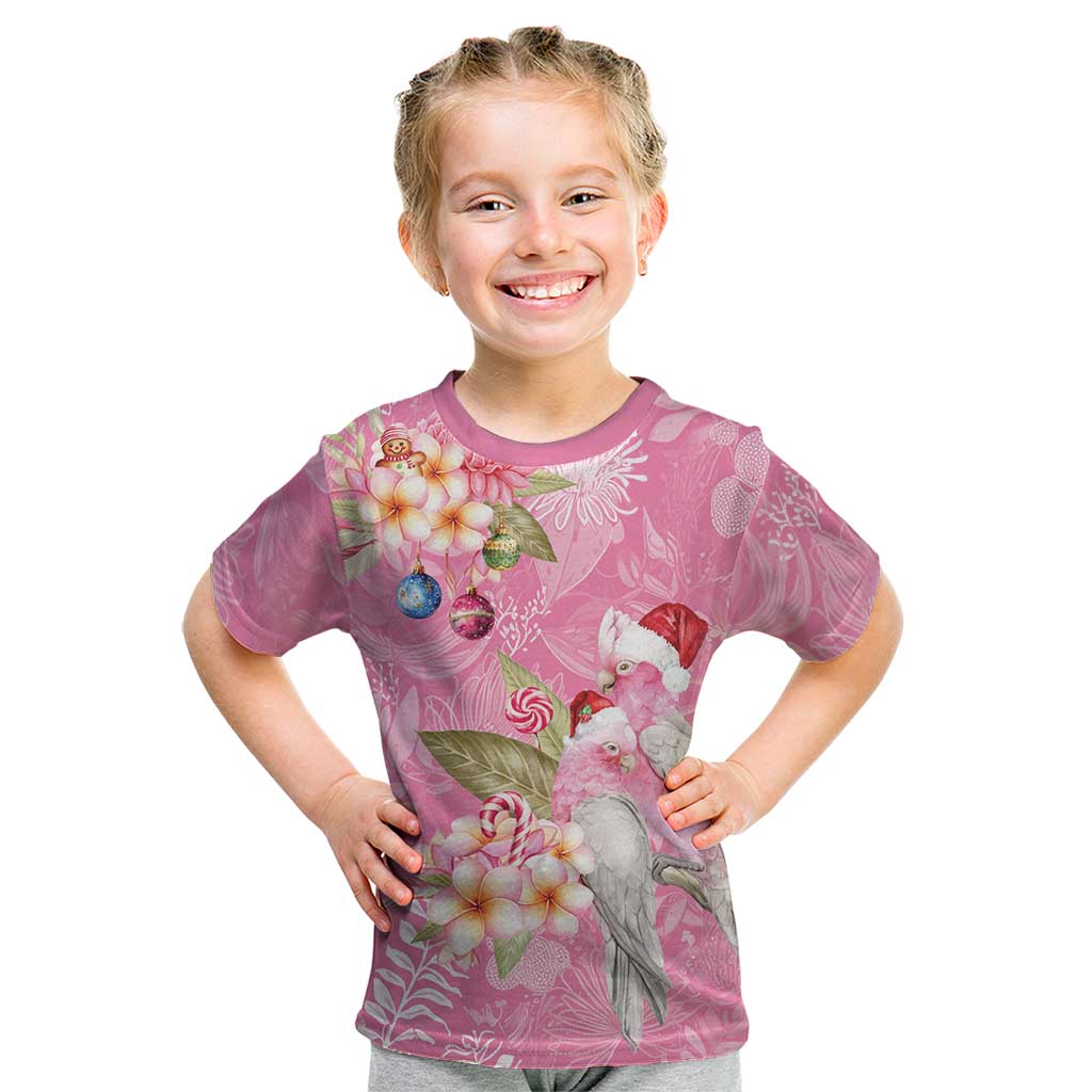 Joyful Pink Cockatoo Kid T Shirt Australia Christmas Vibes - Aussie Hoodie