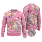 Joyful Pink Cockatoo Ugly Christmas Sweater Australia Christmas Vibes - Aussie Hoodie